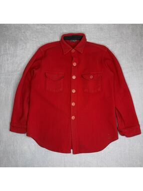 Vintage 1960s/1970s Woolrich Wool Button Down Flannel Shirt